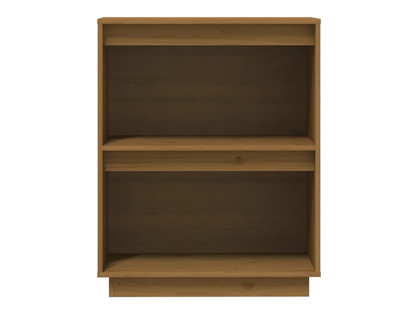 Mesa consola de madera maciza de pino marrón miel 60x34x75 cm