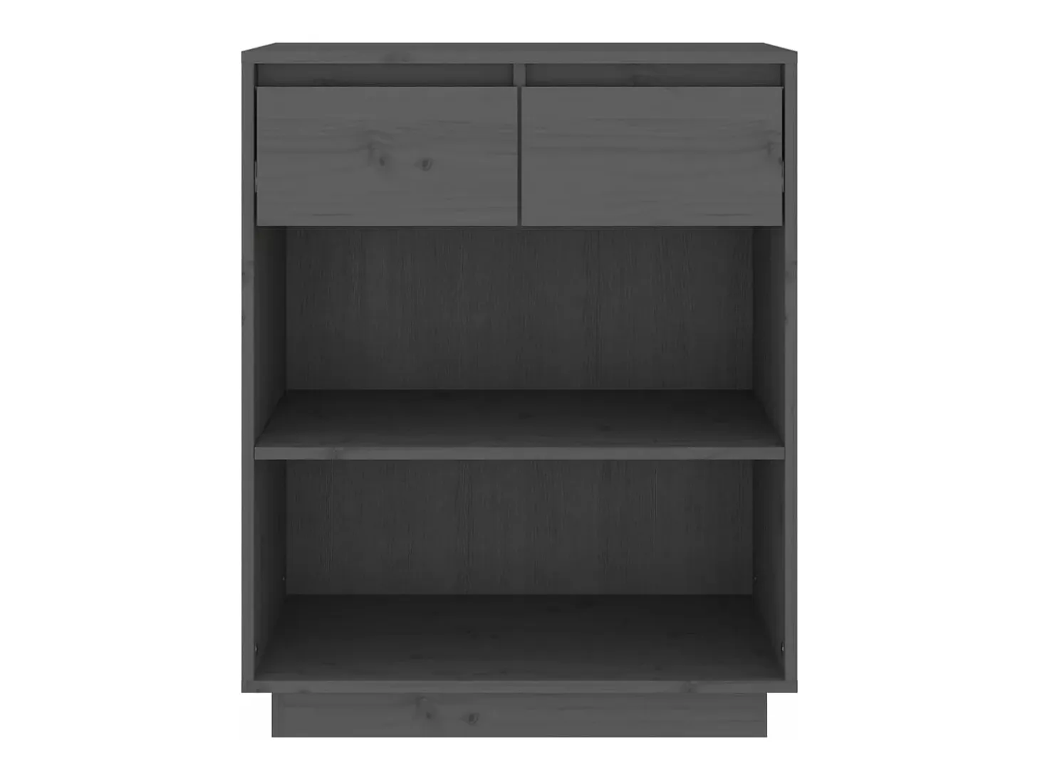 Mesa consola de madera maciza de pino gris 60x34x75 cm