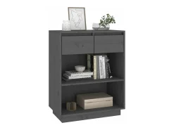 Mesa consola de madera maciza de pino gris 60x34x75 cm