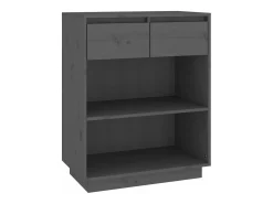 Mesa consola de madera maciza de pino gris 60x34x75 cm