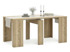 Mesa consola extensible en roble canadian 50-235x90 cm Denis Roble Canadian