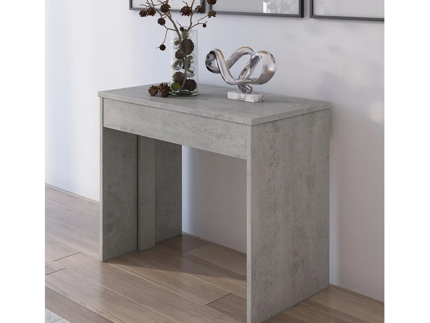 Mesa consola extensible Épsilon Gris cemento
