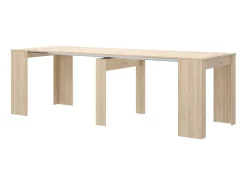 Mesa consola extensible para 10 personas - 4 extensiones - Natural claro - ONEGA