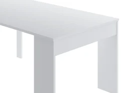 Mesa consola extensible para 12 cubiertos - 6 extensiones - Blanco - ONEGA