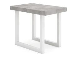 Mesa Consola extensible, 140x90x73cm, Para 6 comensales, Patas madera maciza, Cemento