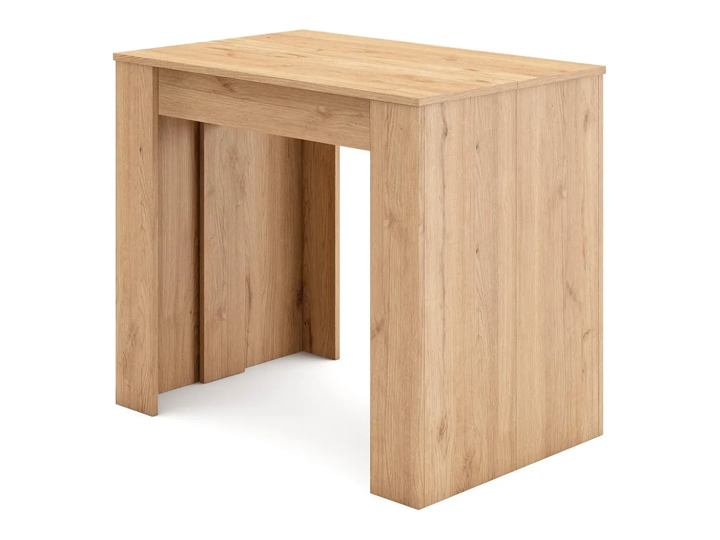 Mesa Consola extensible, 262x90x77cm, Para 12 comensales, Comedor y cocina, Roble