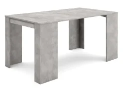 Mesa Consola extensible, 160x90x77cm, Para 8 comensales, Comedor y cocina, Cemento
