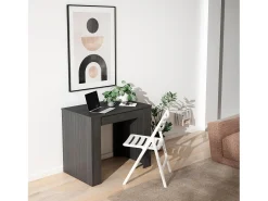 Mesa Consola extensible, 180x90x77cm, Para 8 comensales, Comedor y cocina, Negro