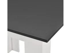 Mesa cuadrada para 4 personas comedor cocina salón 80 cm blanco/gris 03_0006233