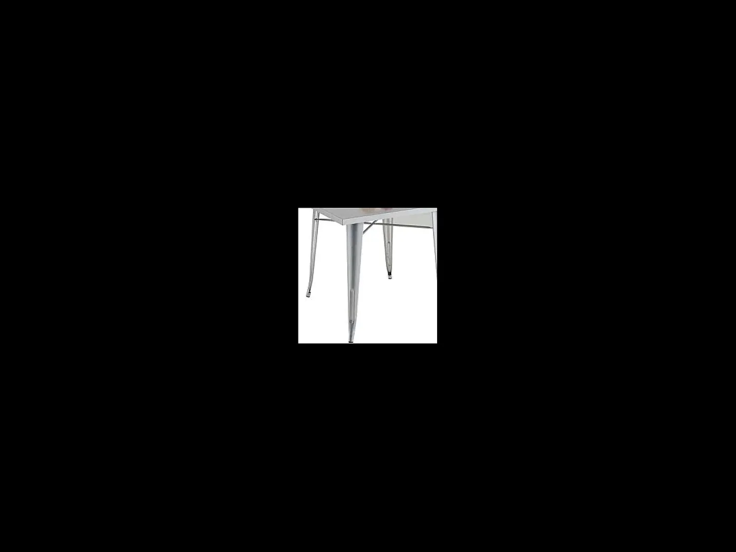 Mesa cuadrada para cocina o comedor acabado metal plata, 80cm(ancho) 75cm(alto) 80cm (larg