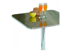 Mesa cuadrada plegable de aluminio para bar y restaurante 70 cm