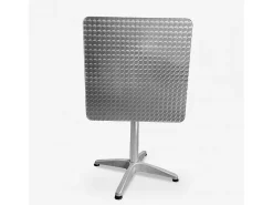 Mesa cuadrada plegable de aluminio para bar y restaurante 70 cm