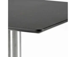 Mesa cuadrada 70x70 para bares restaurantes hoteles Horeca - Negro - Silver