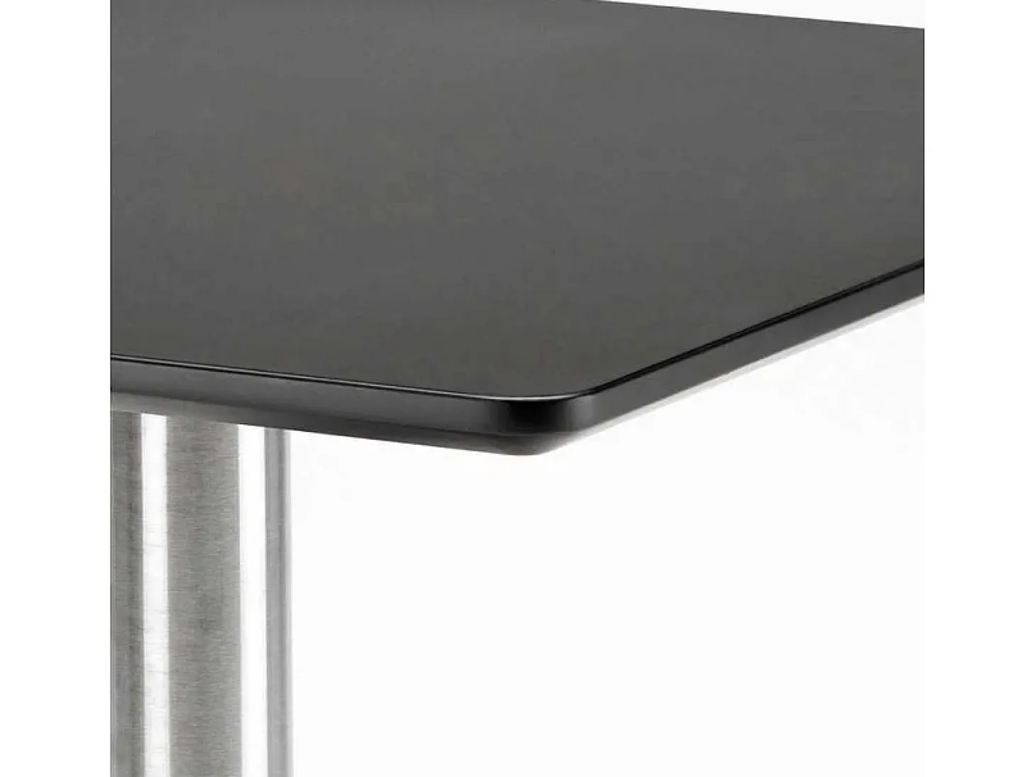 Mesa cuadrada 70x70 para bares restaurantes hoteles Horeca - Negro - Silver