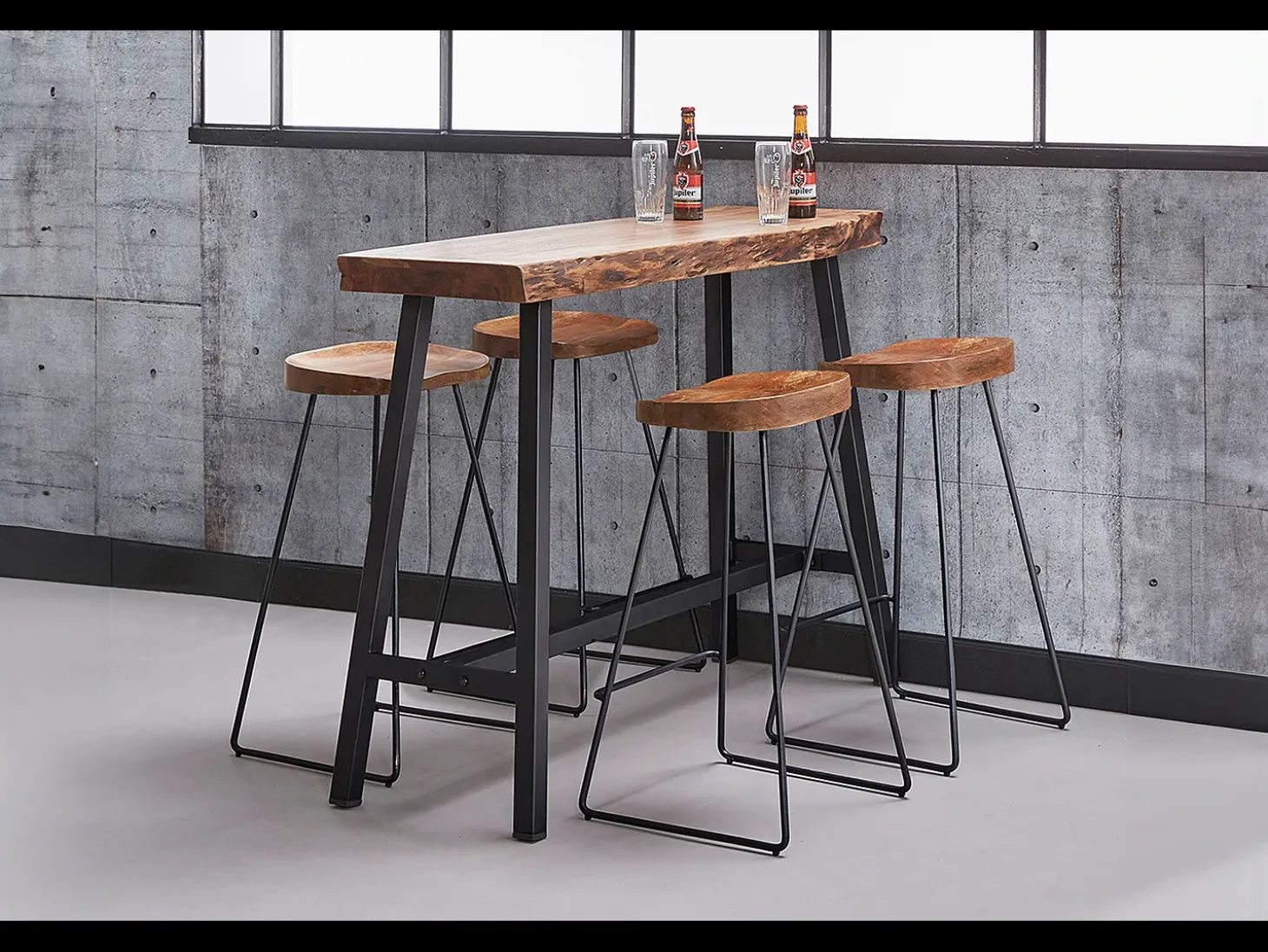 Mesa de bar - Madera Madera - 125 x 46 cm - DARAT