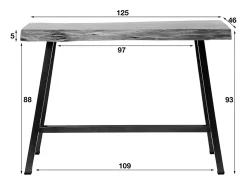 Mesa de bar - Madera Madera - 125 x 46 cm - DARAT