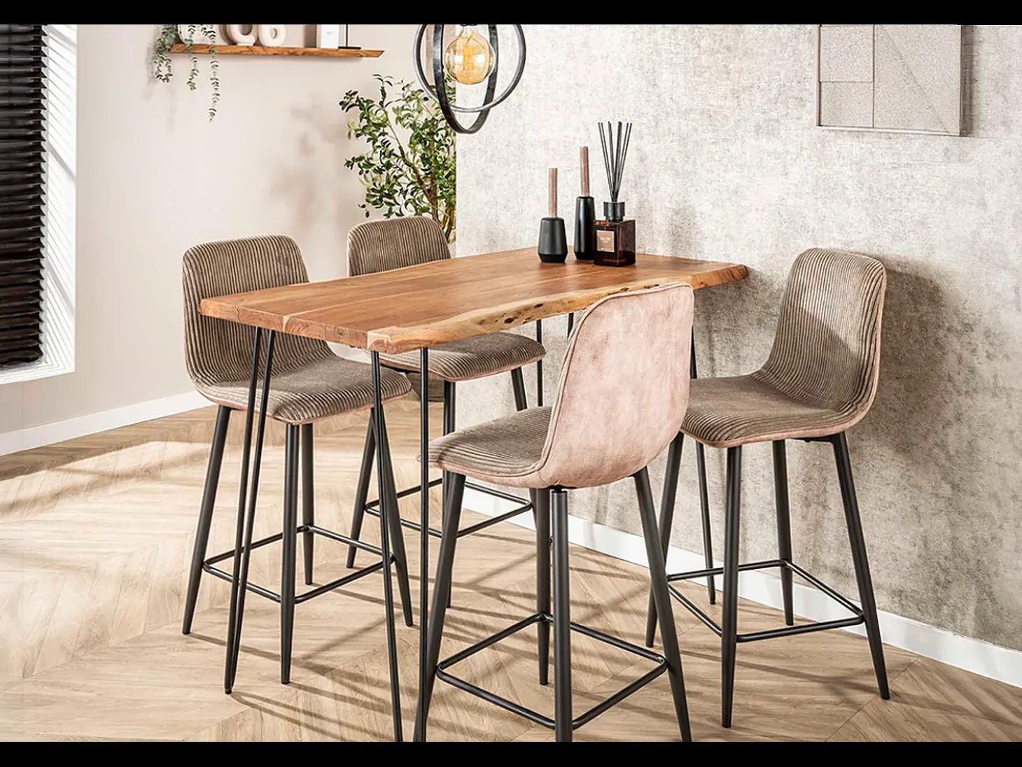 Mesa de bar - Madera Madera - 130 x 70 cm - ERGEA