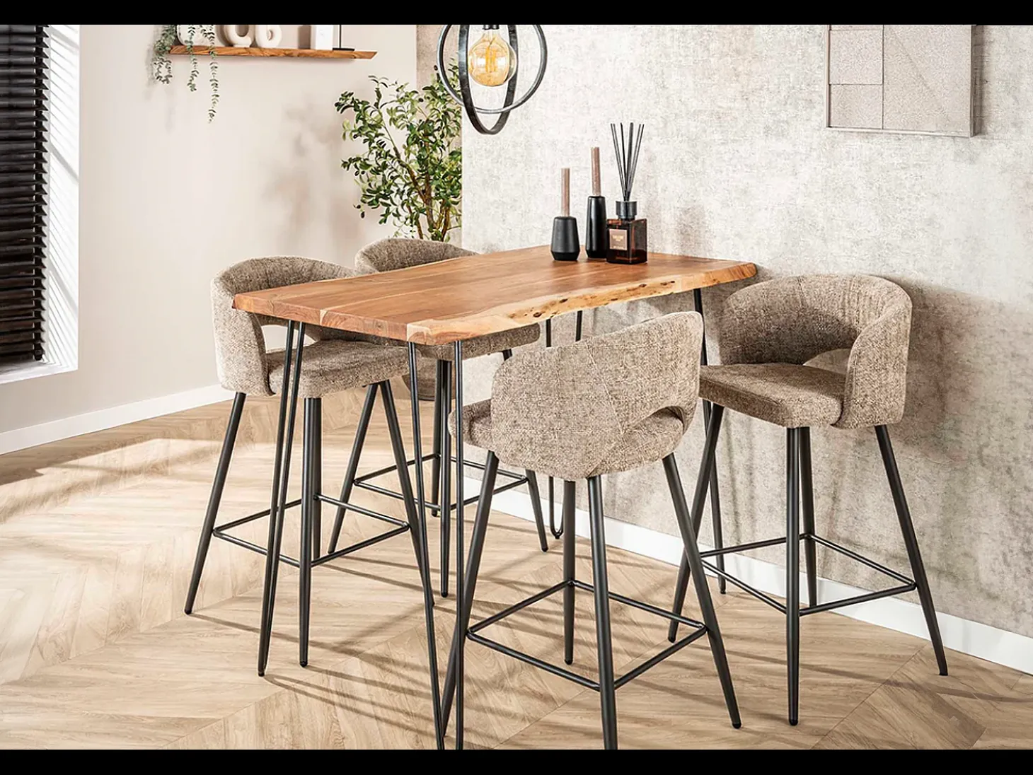 Mesa de bar - Madera Madera - 130 x 70 cm - ERGEA