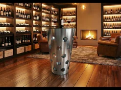 Mesa de bar - plata metal - 65 x 65 cm - VINO