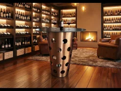 Mesa de bar - Rosado metal - 90 x 90 cm - VINO