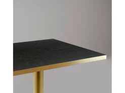 Mesa de bar 60 x 60 cm Rome bistro piedra negra