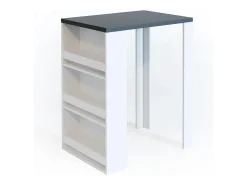 Mesa de bar antracita/blanco 57x80x106