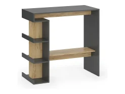 Mesa de bar antracita/roble dorado 108x50x103 dana