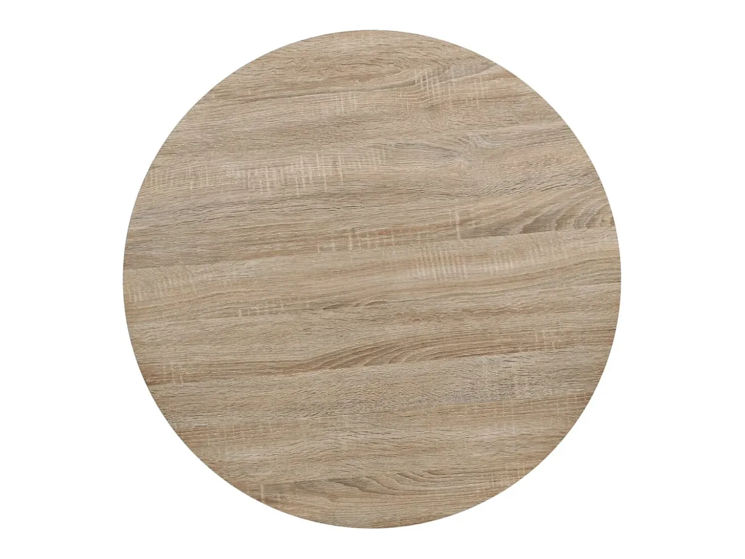 Mesa de bar bistró MDF y acero redonda 80x75 cm color roble