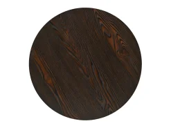 Mesa de bar bistró MDF y acero redonda fresno oscuro 60x75 cm ES958198