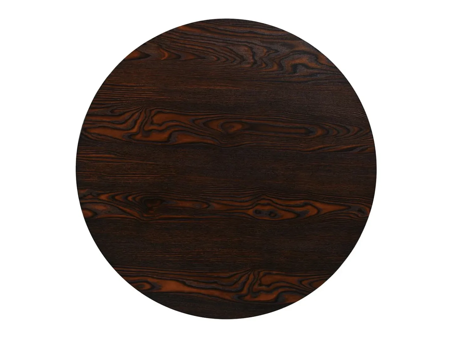 Mesa de bar bistró MDF y acero redonda fresno oscuro 80x75 cm ES887399
