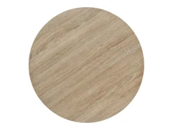 Mesa de bar bistró MDF y acero redonda 60x75 cm color roble