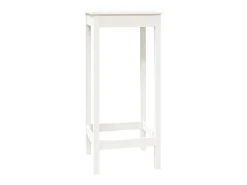 Mesa de bar blanca 50x50x110 cm madera maciza de pino