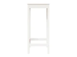 Mesa de bar blanca 50x50x110 cm madera maciza de pino