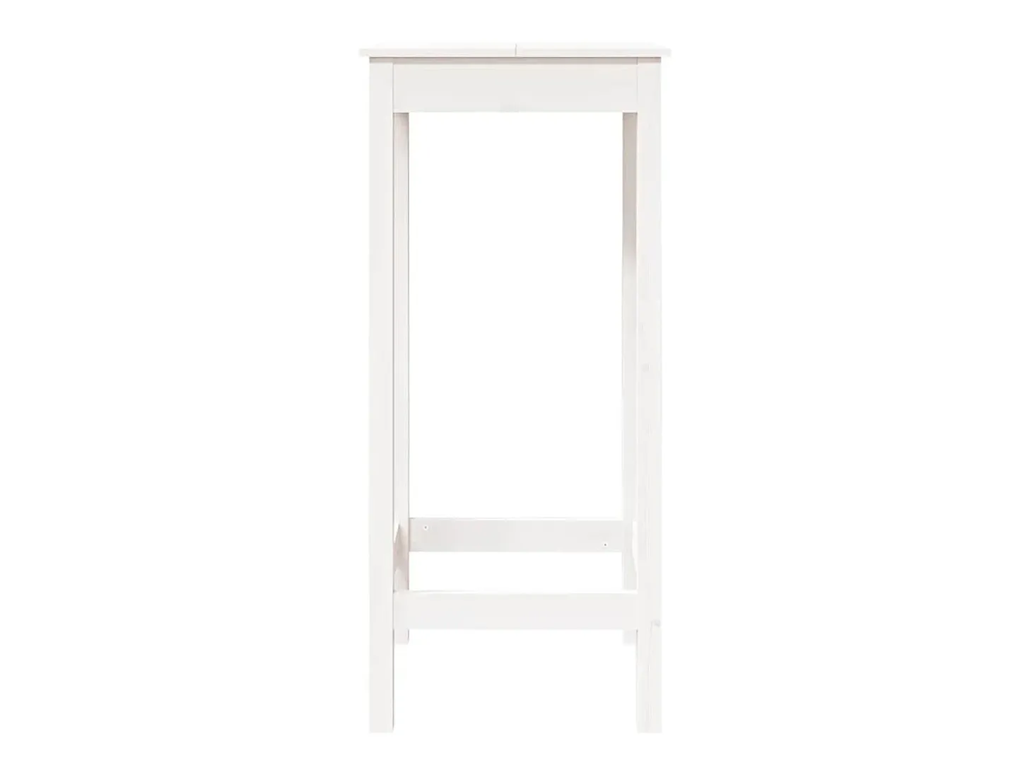 Mesa de bar blanca 50x50x110 cm madera maciza de pino