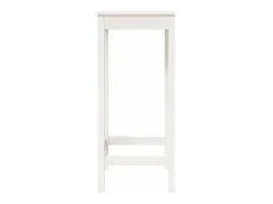 Mesa de bar blanca 50x50x110 cm madera maciza de pino