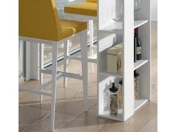 Mesa de bar blanco 120x60x105.6 noel