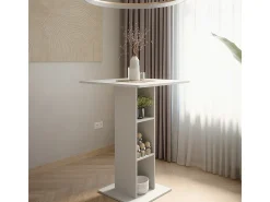 Mesa de bar blanco 75x75x106 repose