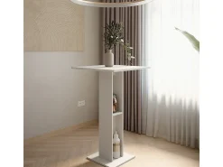 Mesa de bar blanco 65x65x106 repose