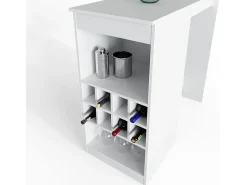 Mesa de bar blanco 115x50x104.6 ross