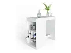 Mesa de bar blanco 115x50x104.6 ross