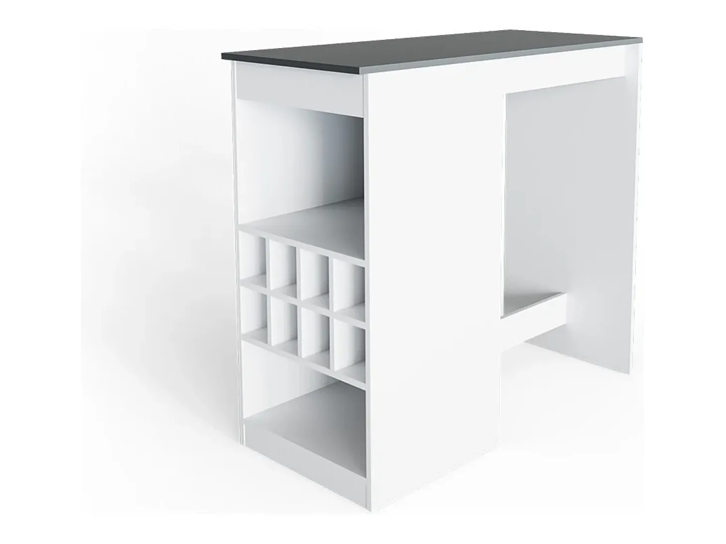 Mesa de bar blanco/antracita 115x50x104.6 ross