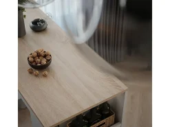 Mesa de bar blanco/sonoma 45x110x106 repose