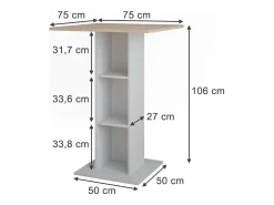 Mesa de bar blanco/sonoma 75x75x106 repose