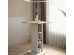 Mesa de bar blanco/sonoma 75x75x106 repose