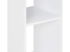 Mesa de bar color blanco y roble Sonoma 60x60x110 cm