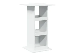 Mesa de bar con almacenaje blanca 60x60x102cm madera de ingeniería