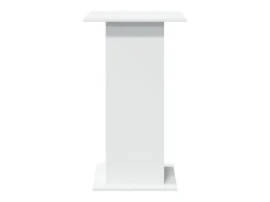 Mesa de bar con almacenaje blanca 60x60x102cm madera de ingeniería