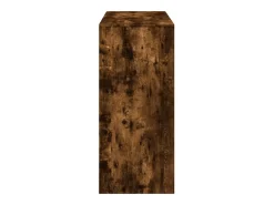 Mesa de bar con estante de madera de ingeniería de roble ahumado