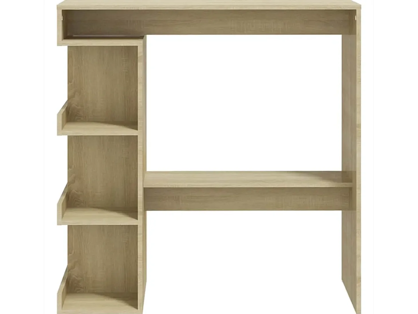 Mesa de bar con estante de almacenamiento Roble Sonoma Madera de ingeniería