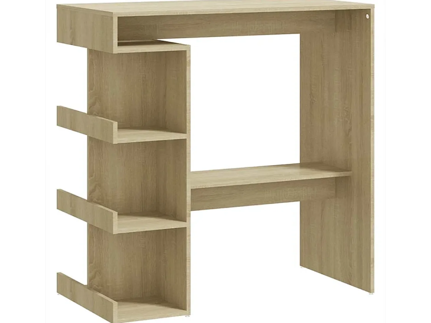 Mesa de bar con estante de almacenamiento Roble Sonoma Madera de ingeniería